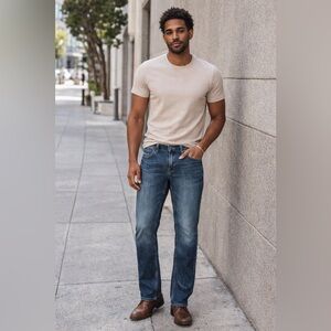 Brothers/Sons Slim Taper Jeans 33x34 Workwear Clean Fit Retro Revival Denim